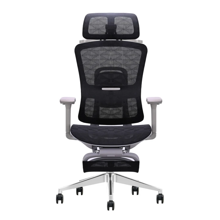 Fotel ergonomiczny biurowy obrotowy z regulacją Homer Czarno-Szary
