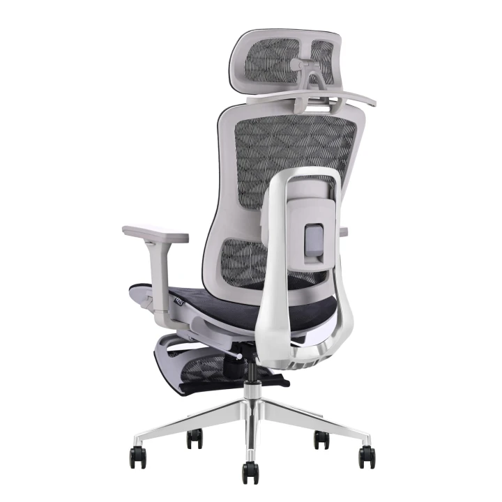 Fotel ergonomiczny biurowy obrotowy z regulacją Homer Czarno-Szary
