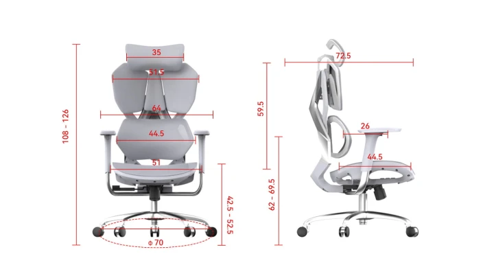 Fotel obrotowy dla graczy do biura ergonomiczny gamingowy regulowany