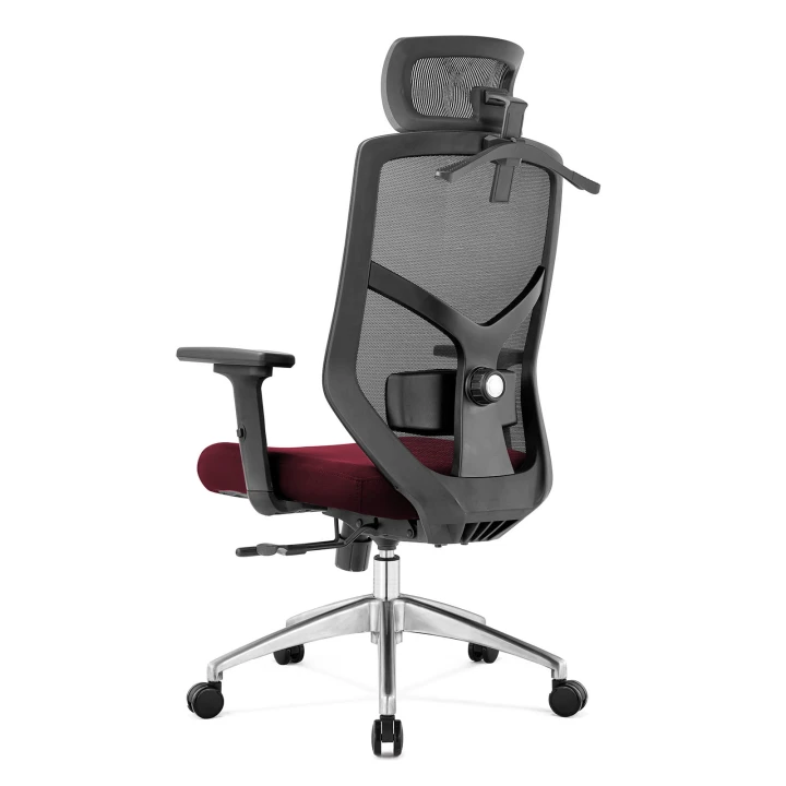 Fotel biurowy ergonomiczny do biura i domu regulacją Bordowy