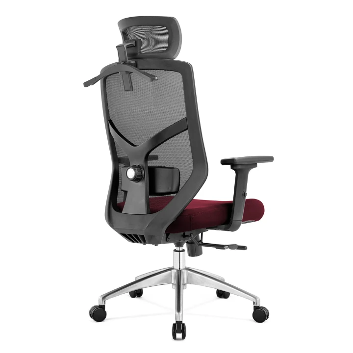 Fotel biurowy ergonomiczny do biura i domu regulacją Bordowy