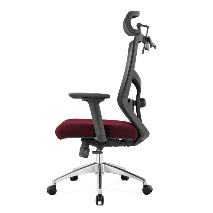 Fotel biurowy ergonomiczny do biura i domu regulacją Bordowy