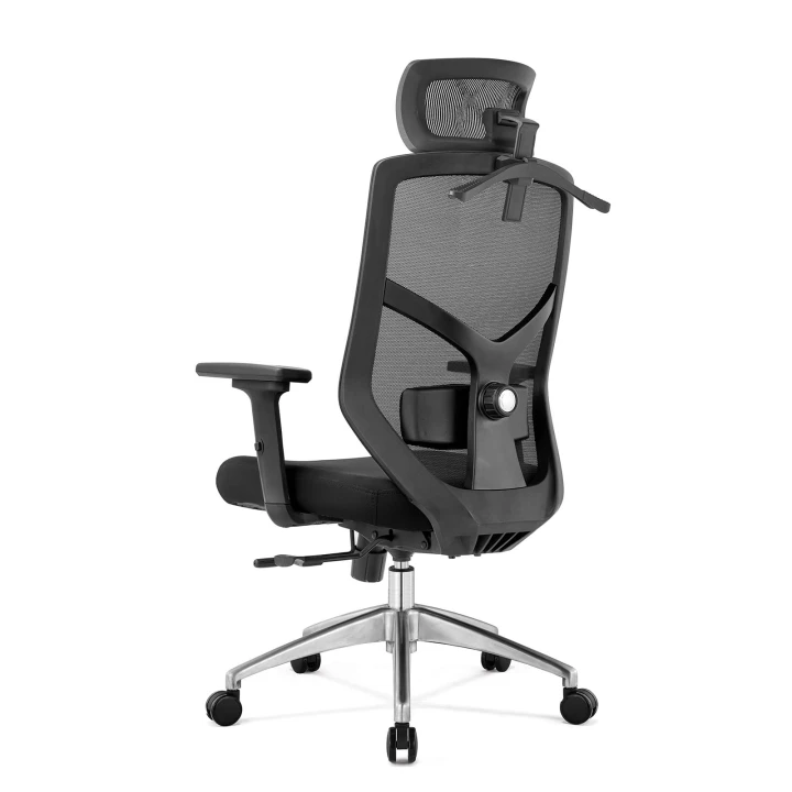 Fotel biurowy ergonomiczny do biura i domu regulacją czarny