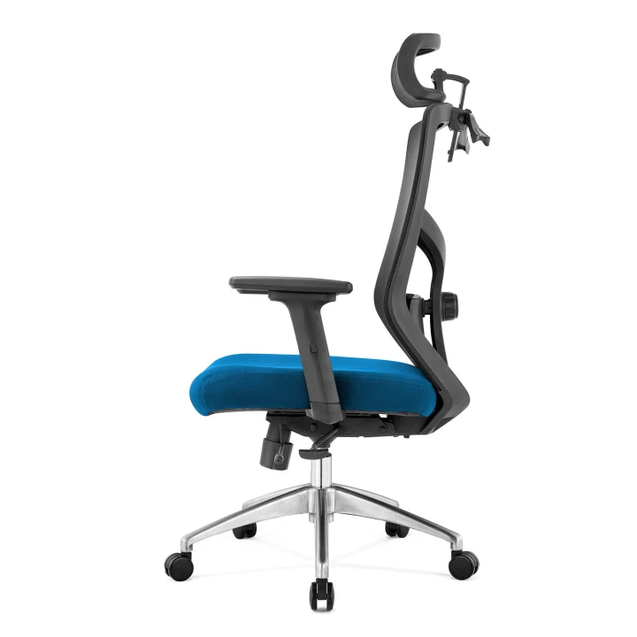 Fotel biurowy ergonomiczny do biura i domu regulacją niebieski