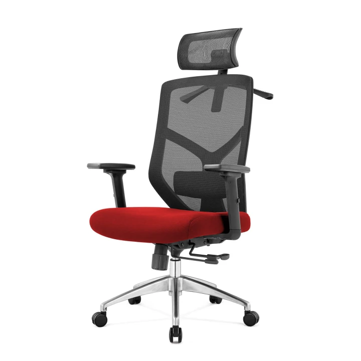 Fotel biurowy ergonomiczny do biura i domu regulacją czerwony