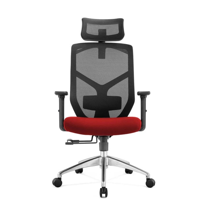 Fotel biurowy ergonomiczny do biura i domu regulacją czerwony
