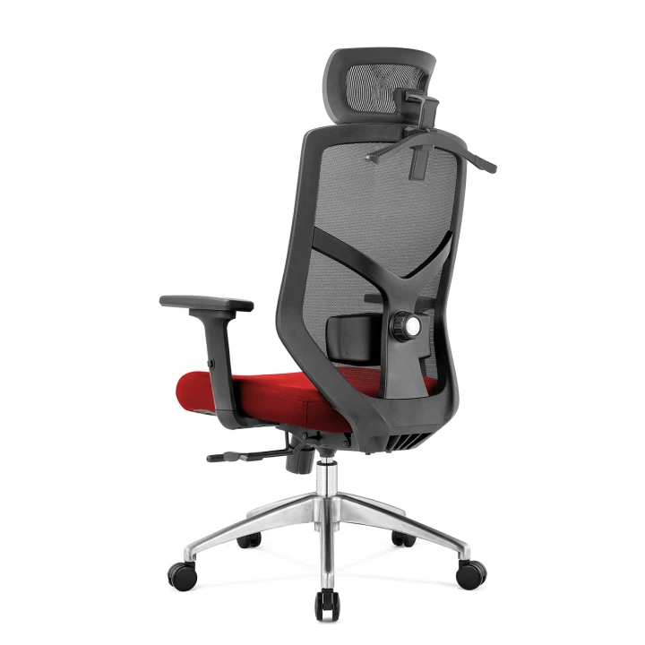 Fotel biurowy ergonomiczny do biura i domu regulacją czerwony