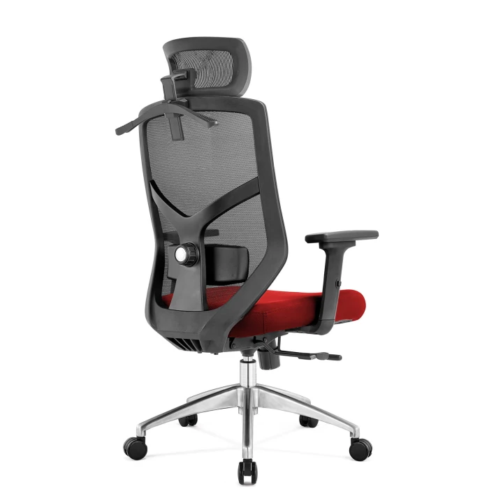 Fotel biurowy ergonomiczny do biura i domu regulacją czerwony