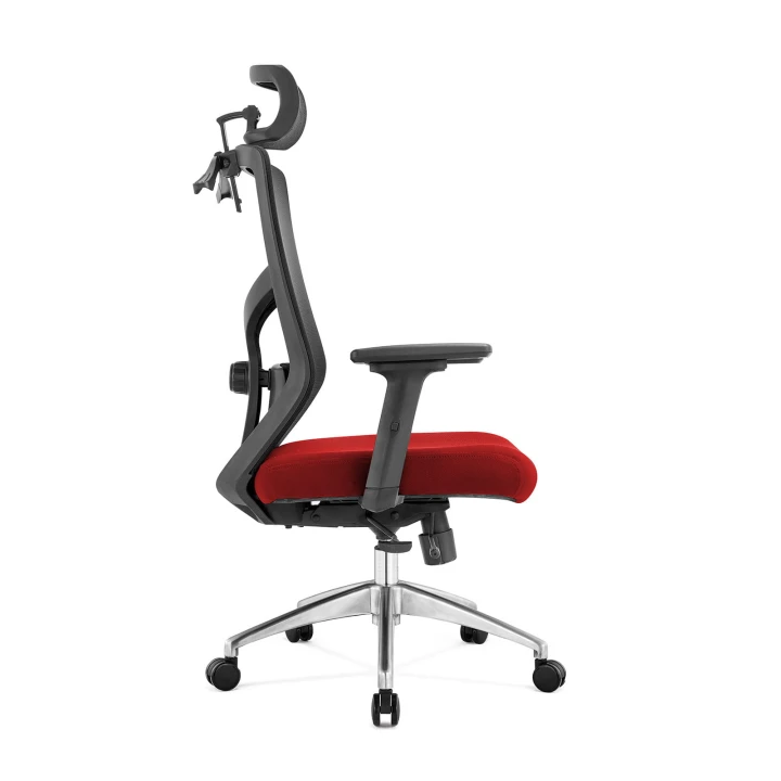 Fotel biurowy ergonomiczny do biura i domu regulacją czerwony