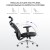 Fotel ergonomiczny biurowy obrotowy eurOpa+ z podnóżkiem i regulacją