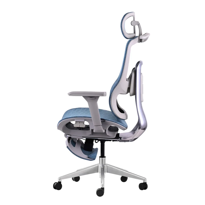 Fotel ergonomiczny biurowy z podnóżkiem obrotowy do biura i domu Homer