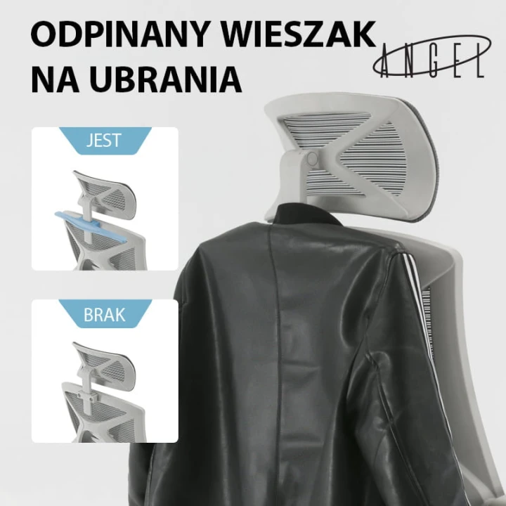 Fotel ergonomiczny biurowy obrotowy Spino szary
