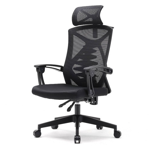 Fotel ergonomiczny  biurowy obrotowy Spino czarny z regulacją