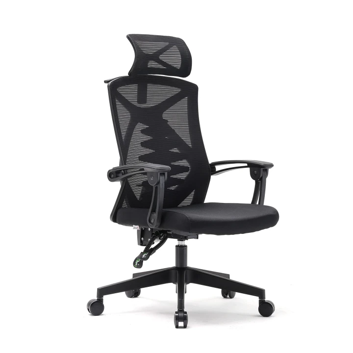 Fotel ergonomiczny  biurowy obrotowy Spino czarny z regulacją