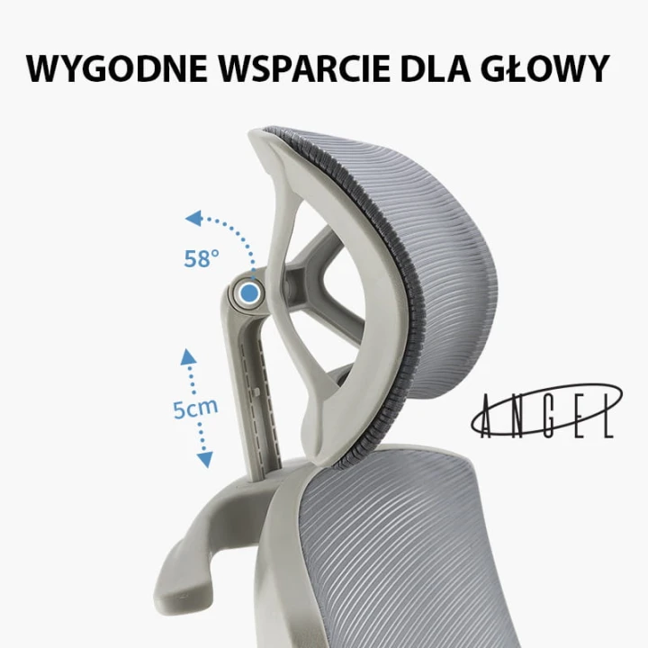 Fotel ergonomiczny  biurowy obrotowy Spino czarny z regulacją