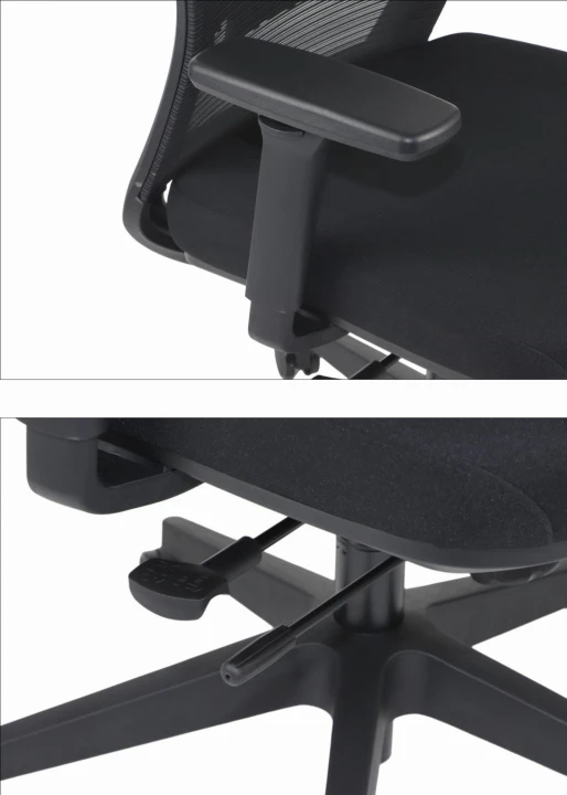Fotel biurowy ergonomiczny krzesło obrotowe do biura CUTLER 2 czarny