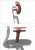 Fotel biurowy ergonomiczny do biura domu CUTLER 2  szary