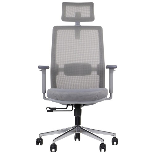 Fotel biurowy ergonomiczny krzesło do pracy biura CUTLER GF szary