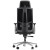 Ergonomiczny fotel biurowy obrotowy do biura i home office AKCENT/F czarny podstawa chromowana