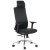 Ergonomiczny fotel biurowy obrotowy do biura i home office AKCENT/F czarny podstawa chromowana