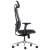 Ergonomiczny fotel biurowy obrotowy do biura i home office AKCENT/F czarny podstawa chromowana