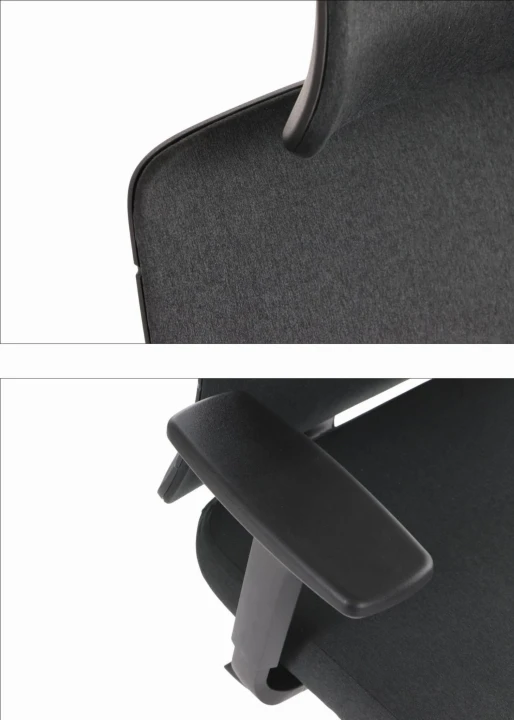 Ergonomiczny fotel biurowy obrotowy do biura i home office AKCENT/F czarny podstawa chromowana