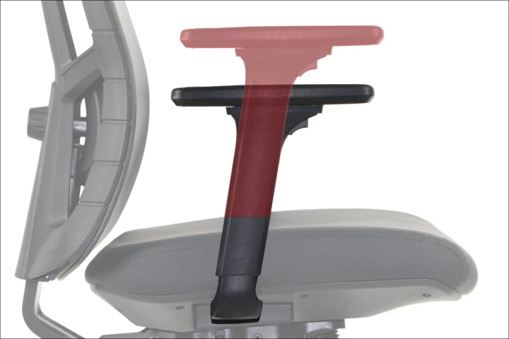 Ergonomiczny fotel biurowy obrotowy do biura i home office AKCENT PU czarny podstawa chromowana