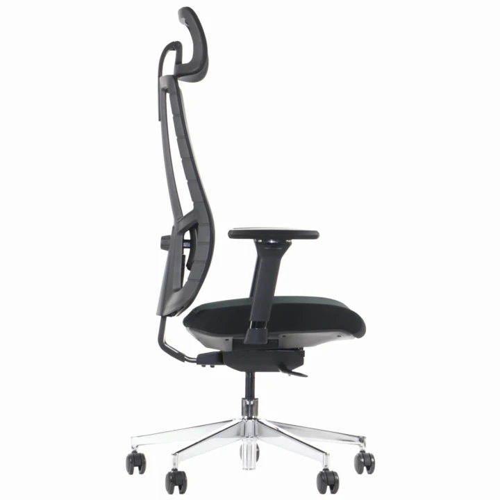 Ergonomiczny fotel biurowy obrotowy do biura i home office AKCENT PLUS czarny mechanizm samoważący podłokietniki 4D