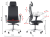 Ergonomiczny fotel biurowy obrotowy do biura i home office AKCENT/F PLUS czarny mechanizm samoważący podłokietniki 4D