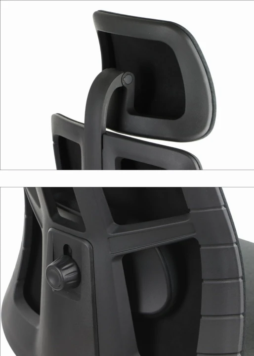 Ergonomiczny fotel biurowy obrotowy do biura i home office AKCENT/F PLUS czarny mechanizm samoważący podłokietniki 4D
