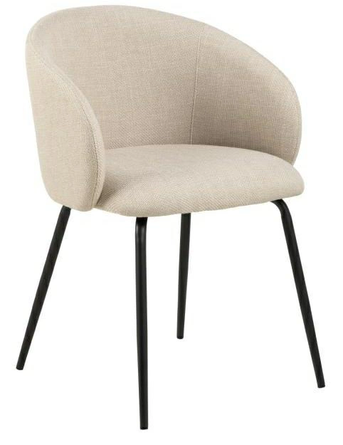 Eleganckie krzesło do salonu jadalni Eleanor beżowe