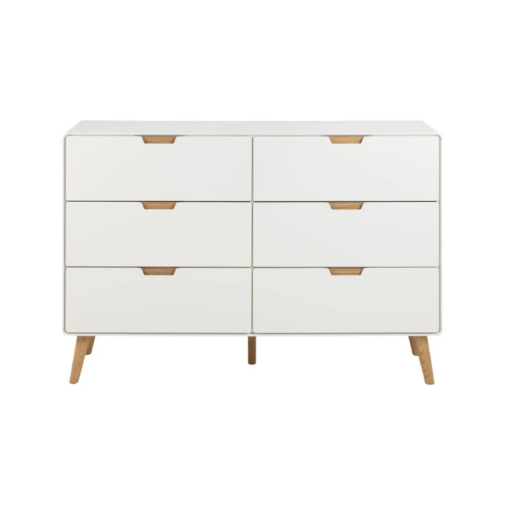 Komoda do sypialni salony 6 szuflad biała homestyleconcept.pl.png