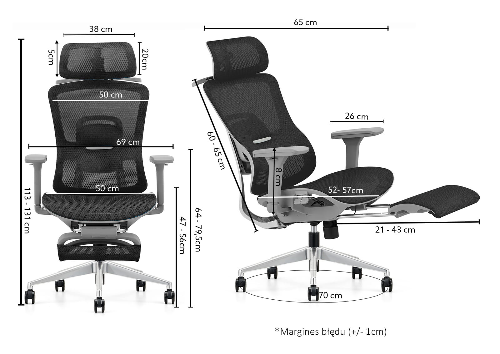 Fotel ergonomiczny do biura krzesło biurowe homestyleconcept.pl