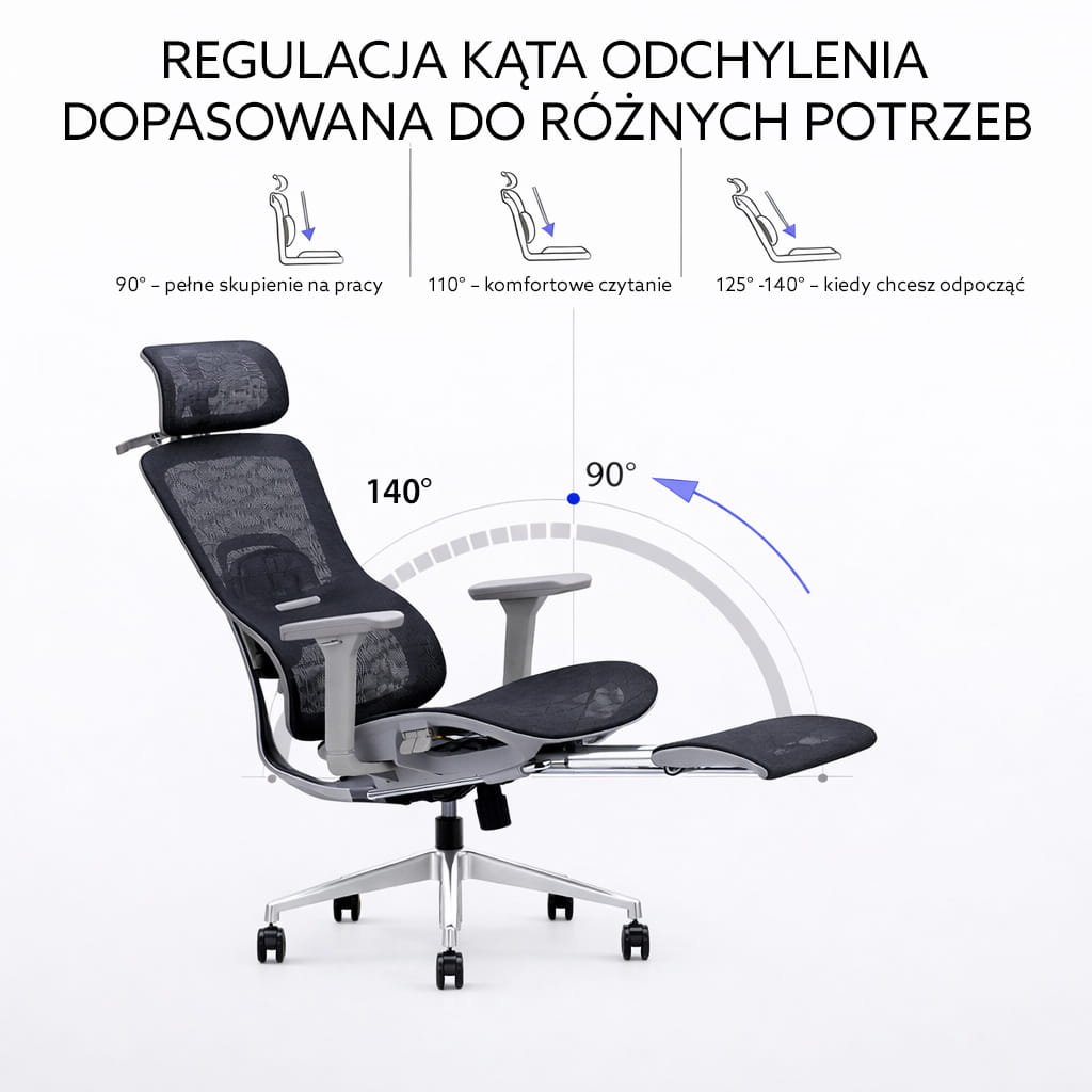 regulacja nachylenia siedziska fotel biurowy ergonomiczny homestyleconcept.pl