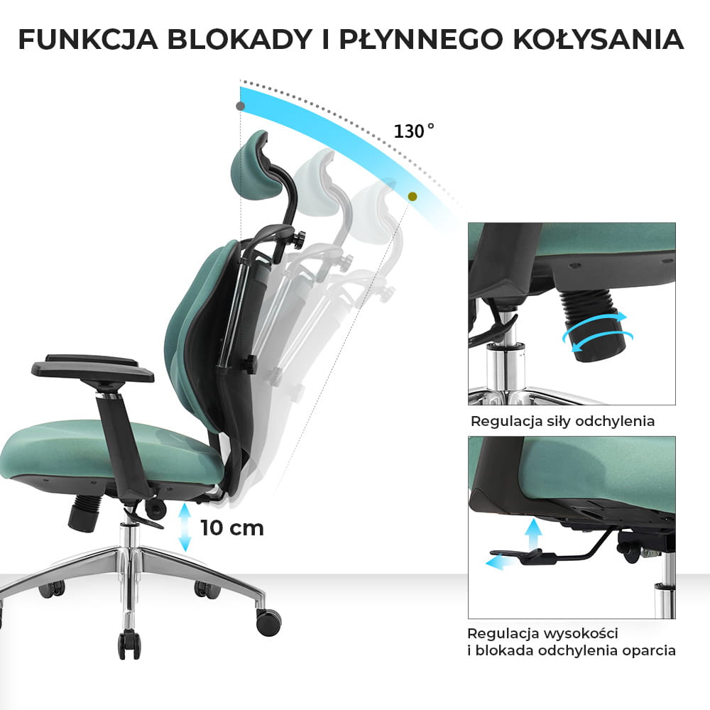 regulowane oparcie w fotelu biurowym homestyleconcept.pl