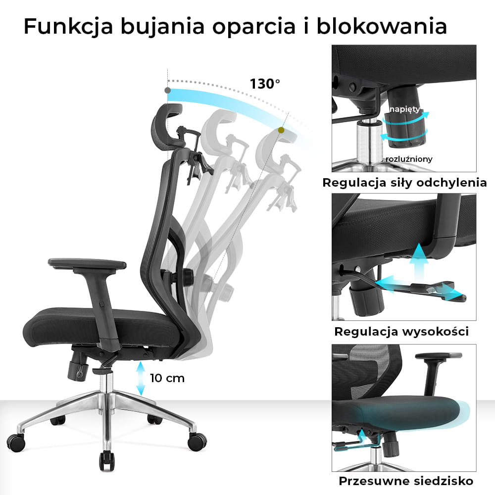 Funkcja bujania w fotelu do biura homestyleconcept.pl