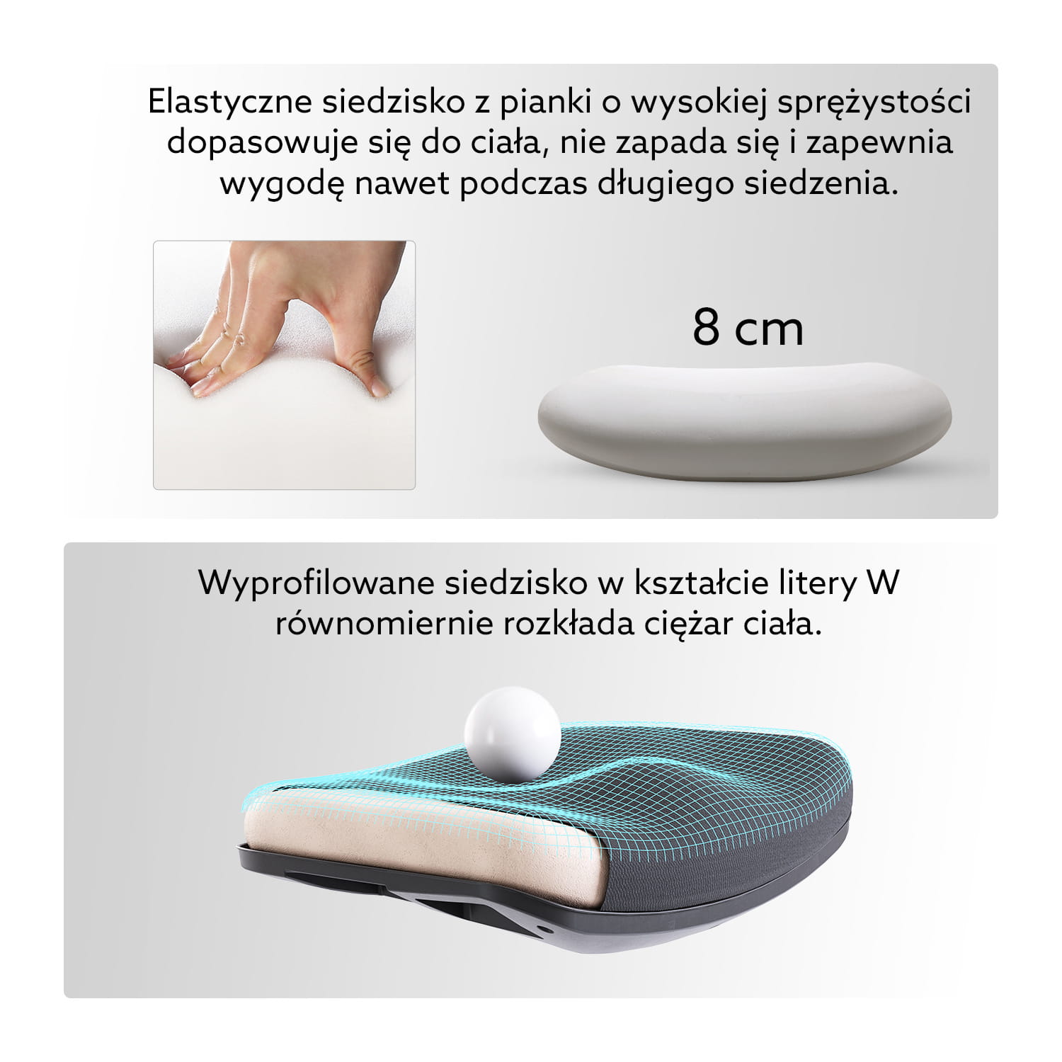 Profilowane siedzisko