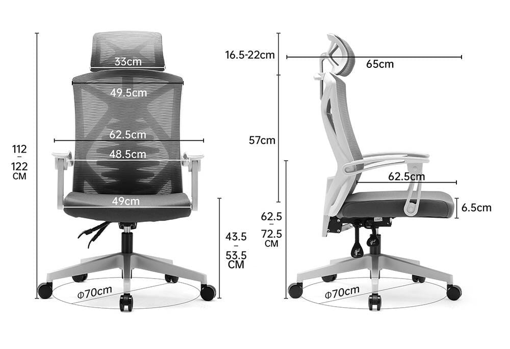 Fotel do biura ergonomiczny homestyleconcept.pl wymiary